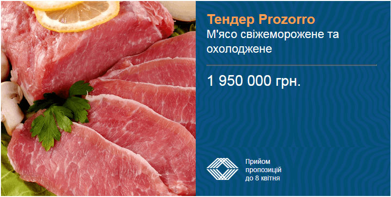 тендер мясо охолоджене