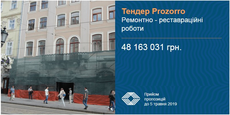 тендер ремонтно реставраційні роботи
