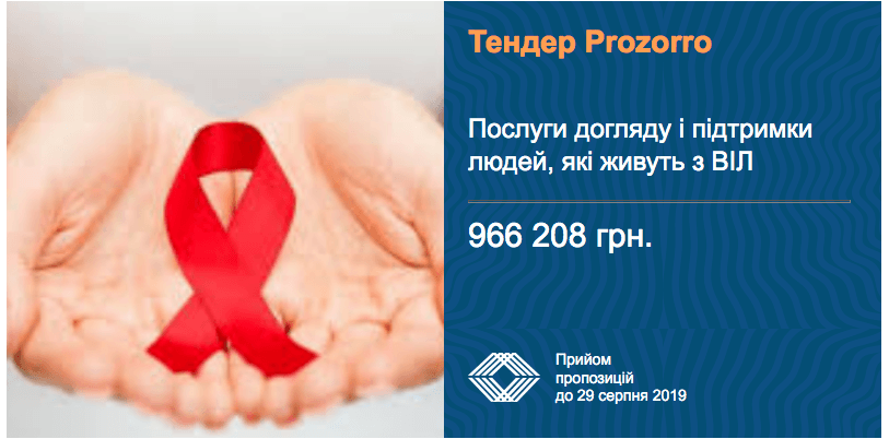 тендер послуги догляду за людьми з віл