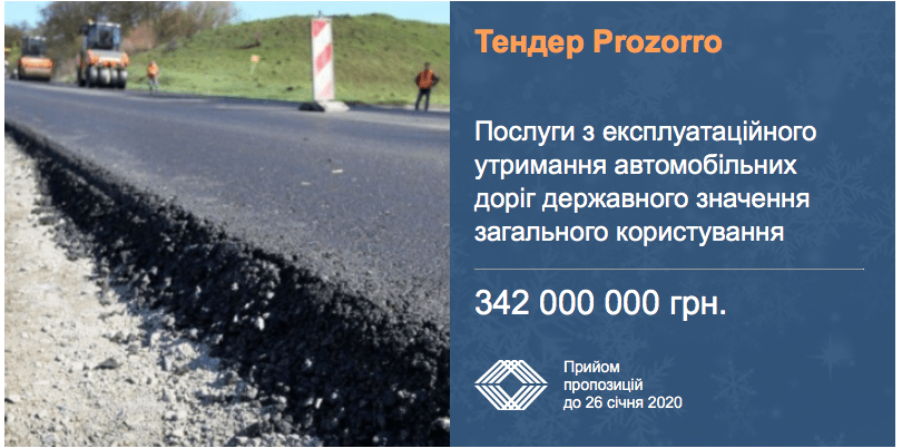 тендер обслуговування доріг