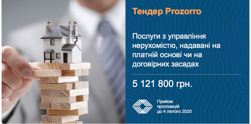 тендер послуги по нерухомості